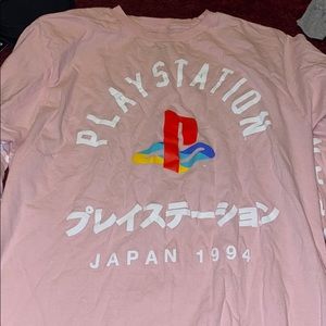 Pink long sleeve PlayStation shirt